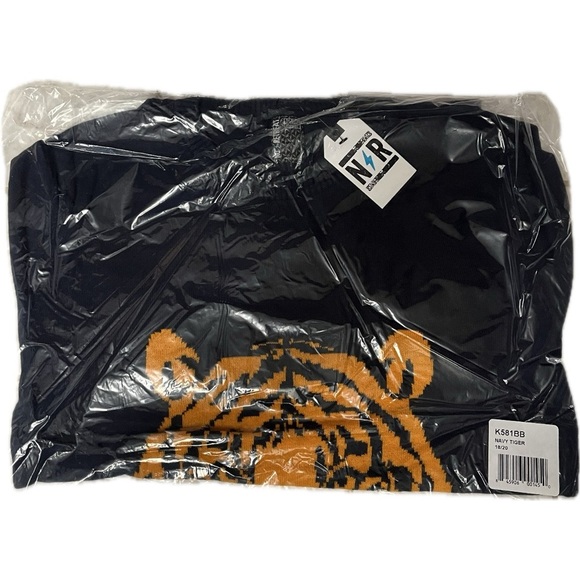 No Retreat Boys Pullover Sweater XL (18-20) - Navy Blue With Yellow/Orange Tiger - Picture 2 of 8